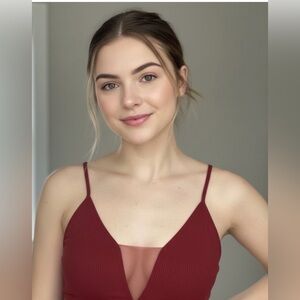 Free people intimately Women's Burgundy Intimate tank top, size m/l